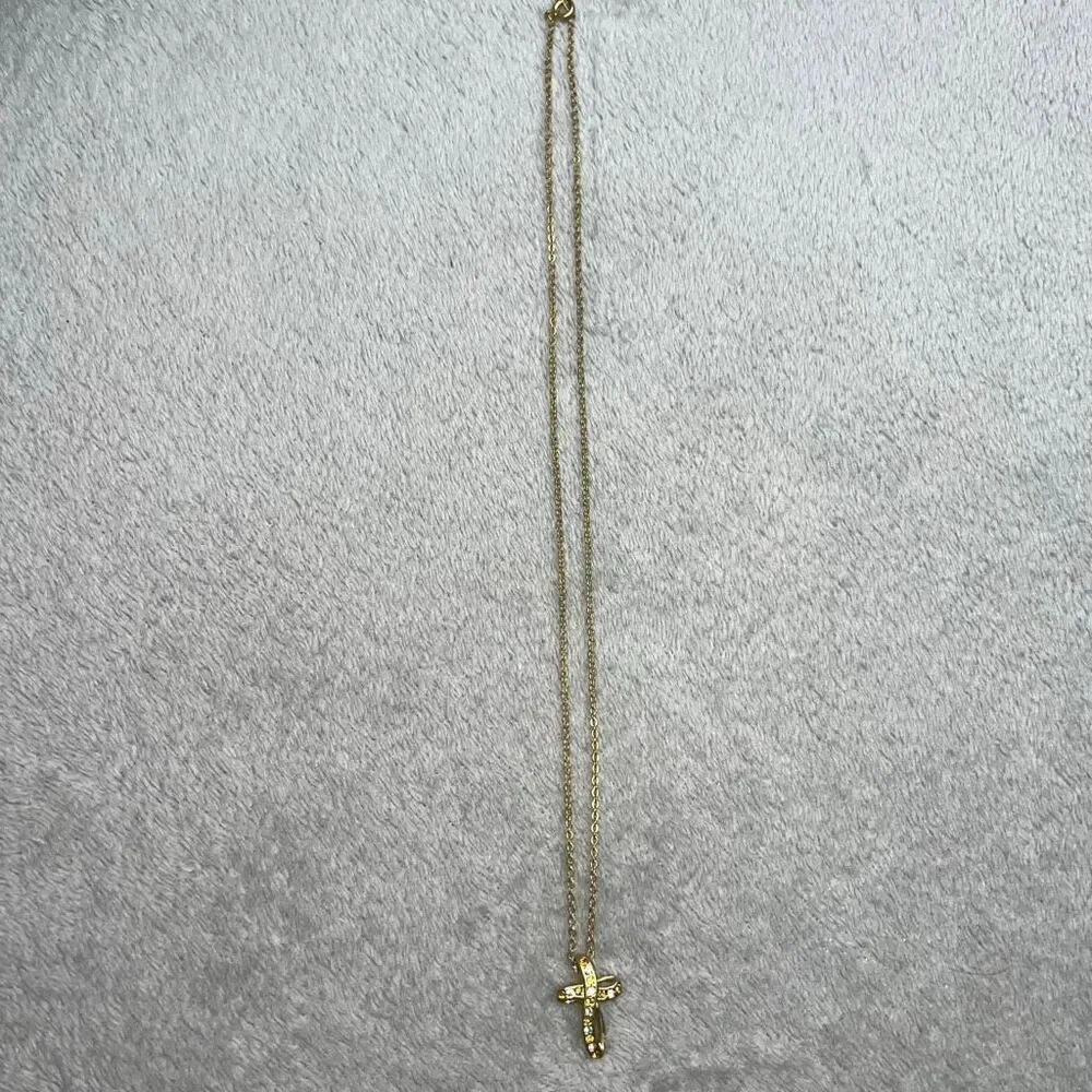 Vintage, Sterling Silver Gold Tone Spiral Cross Twisted Link Chain Clasp Closure